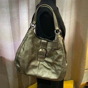 Coach Gold Metallic Shoulder Bag